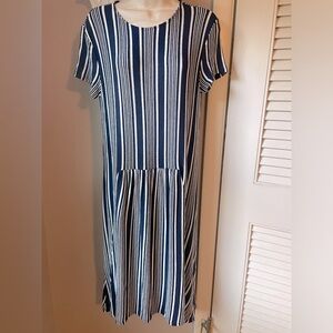 Zara Trafaluc Hi-Low Striped Dress‎ Size Small